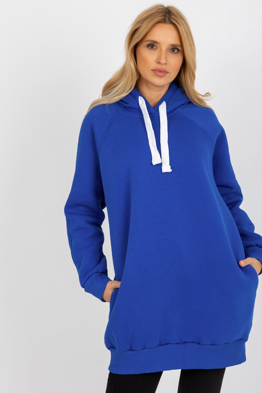 Koobaltist pikk taskutega dressipluus