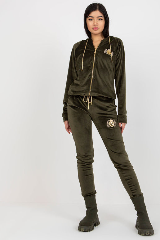 Khaki kaheosaline veluurkomplekt koos... Khaki kaheosaline veluurkomplekt koos...