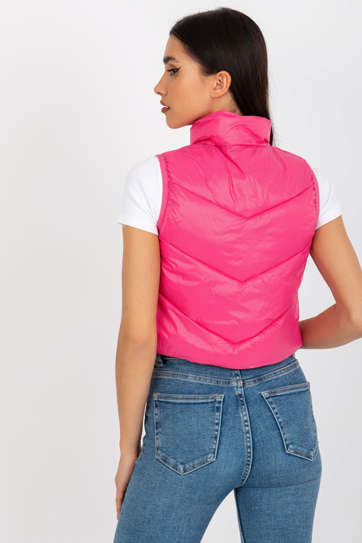 Roosa lühike tepitud vest taskutega Roosa lühike tepitud vest taskutega