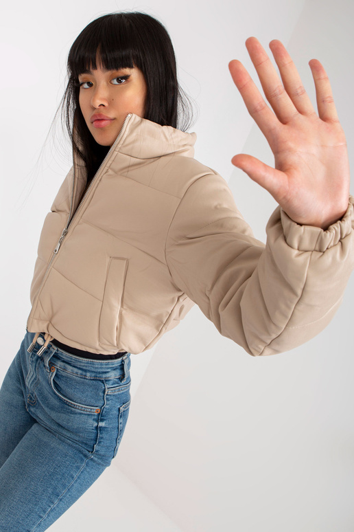 Helebeež lühike teppimisega talvejope