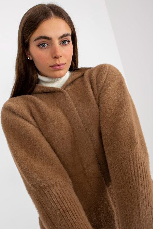 Helepruun naiste alpakamantel...