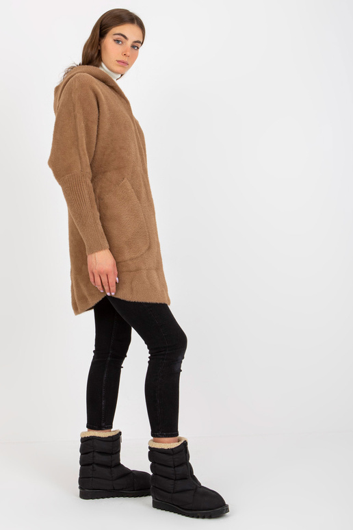 Helepruun naiste alpakamantel...