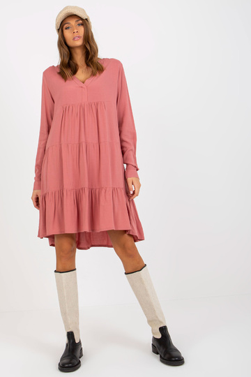 Brudnoróżowa boho sukienka...