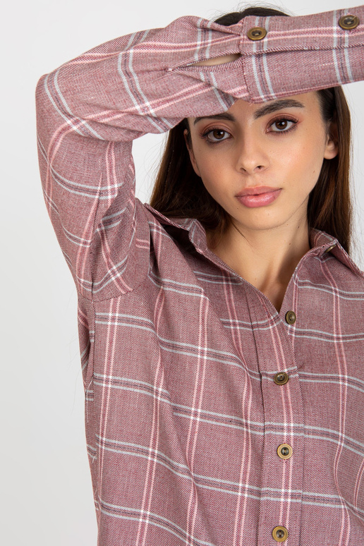 Heleroosa naiste ruuduline läikiva...