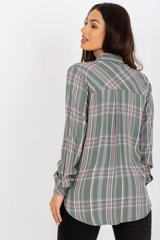 Khakivärvi naiste ruuduline viskoossärk