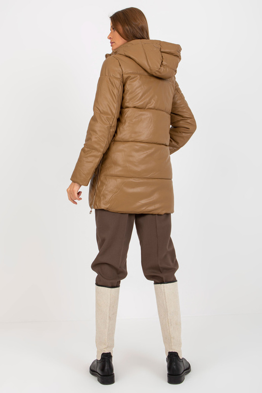 Camel Eco-Leder-Winterjacke koos...