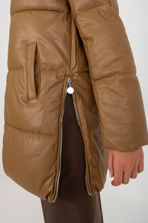 Camel Eco-Leder-Winterjacke koos...