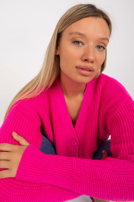 Fluo roosa V-kaelusega kardigan RUE...