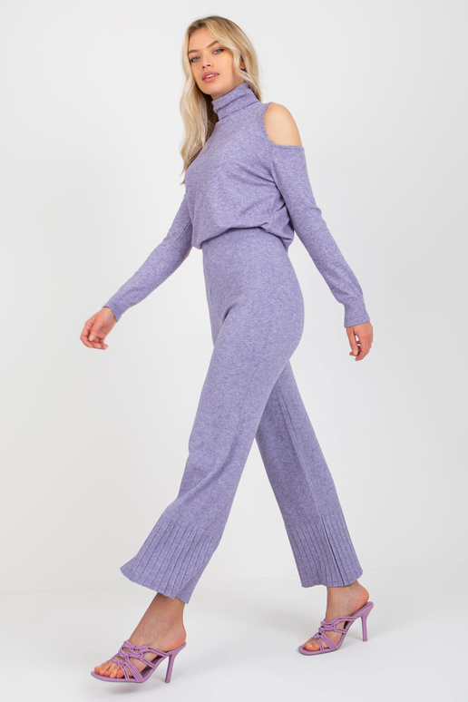 Lillad naiste laia säärega kootud püksid