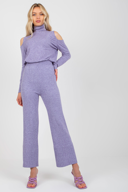 Lillad naiste laia säärega kootud püksid