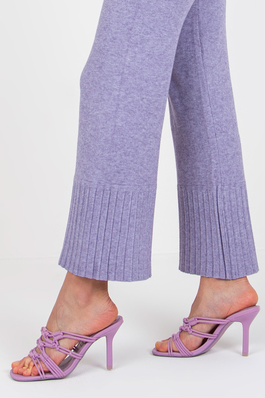 Lillad naiste laia säärega kootud püksid