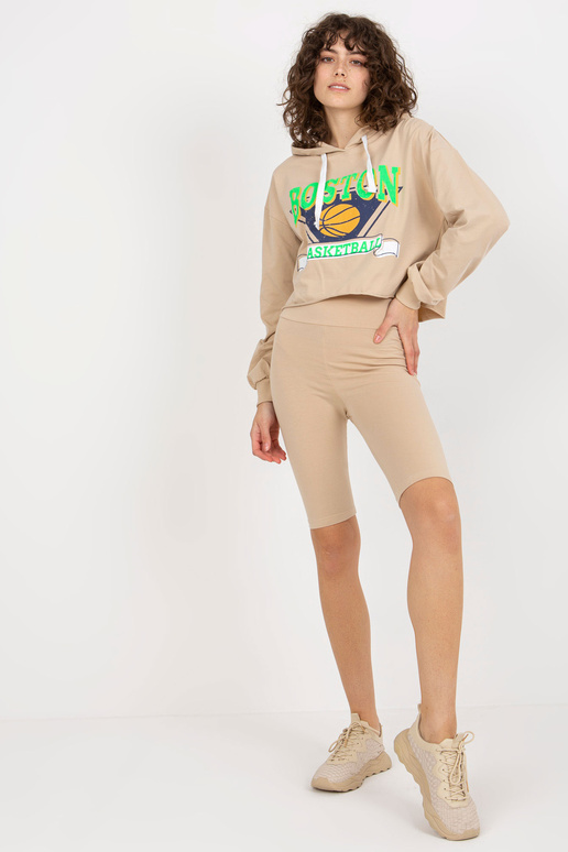 Beež vabaaja komplekt lühikeste pükstega Beež vabaaja komplekt lühikeste pükstega