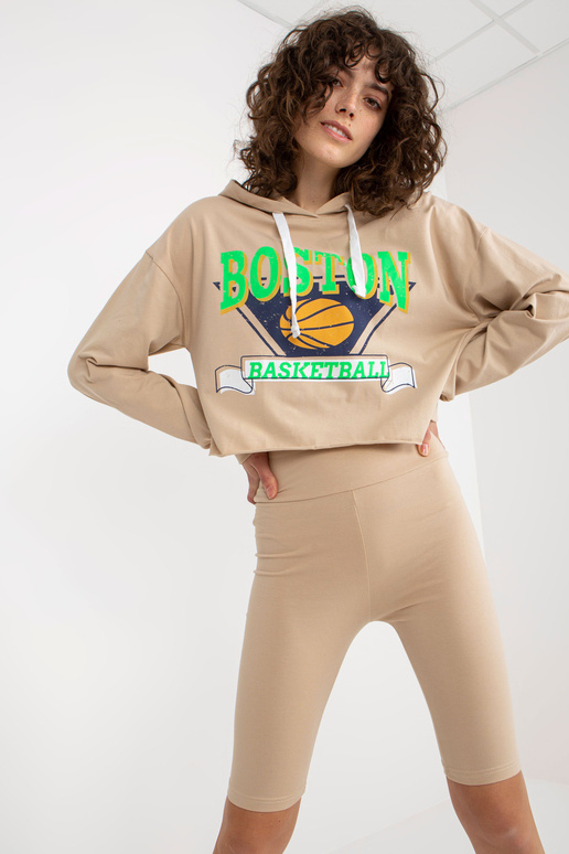 Beež vabaaja komplekt lühikeste pükstega Beež vabaaja komplekt lühikeste pükstega