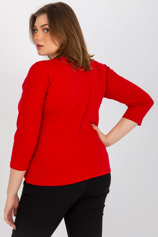 Punane pluss suuruses 3/4 varruka ja...