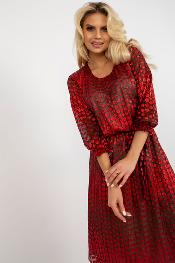 Särava mustriga punane Midi...