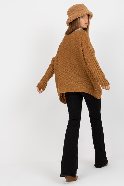 Oversize kaameli V-kaelusega kampsun...