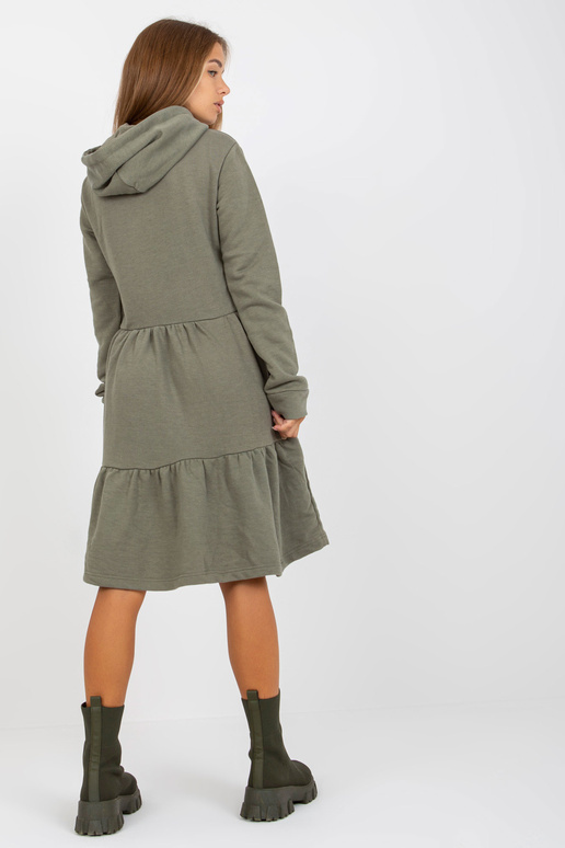 Khaki värvi laienev kapuutsiga dressipluus FRESH MADE