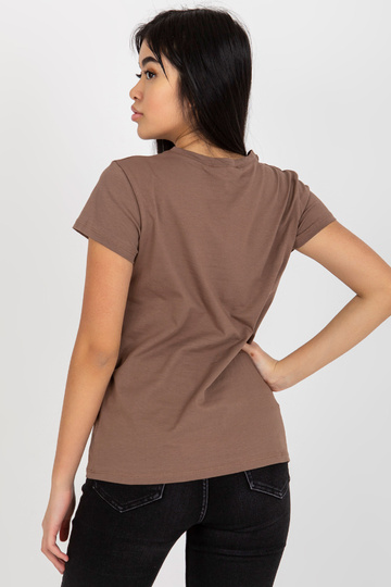 Pruun klassikaline Peachy Cotton T-särk