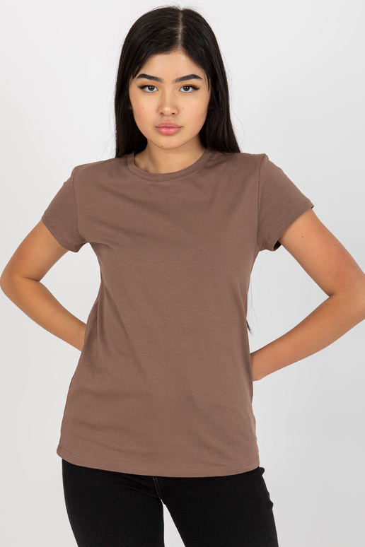 Pruun klassikaline Peachy Cotton T-särk