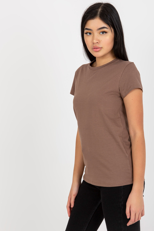 Pruun klassikaline Peachy Cotton T-särk