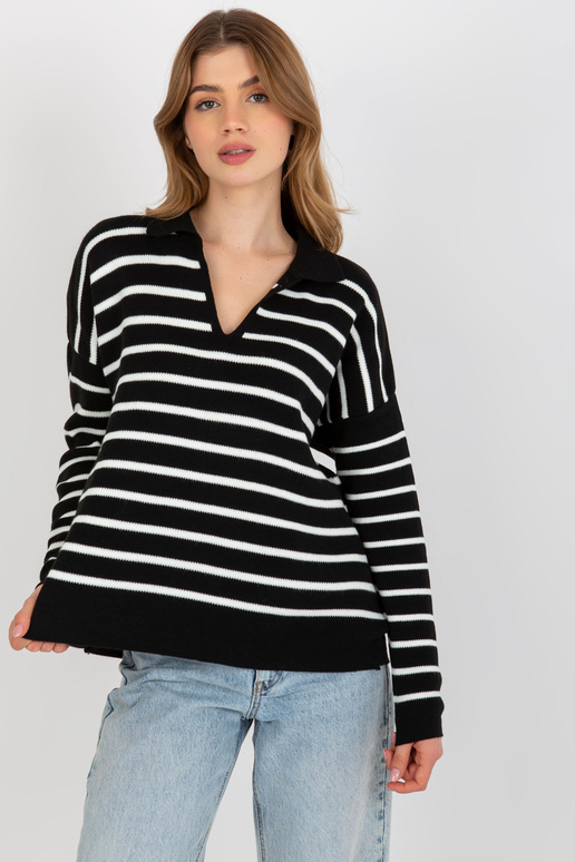 Musta-valgetriibuline kraega oversize...