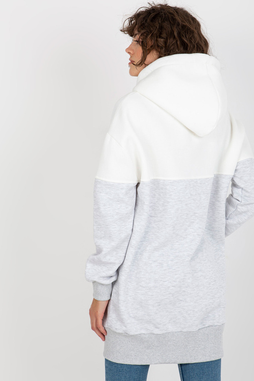 Ecru-hall dressipluus basic kapuutsiga