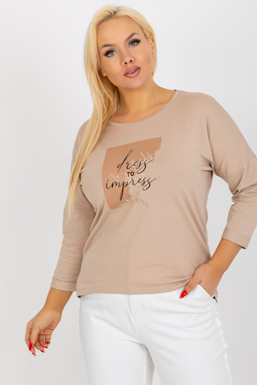 Beež pluss suuruses pluus trükise ja...