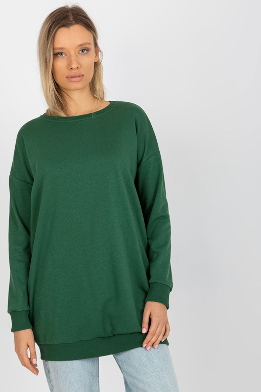 Tumeroheline pikk taskutega dressipluus