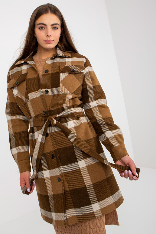 Seotud rihmaga pruun naiste ruuduline...