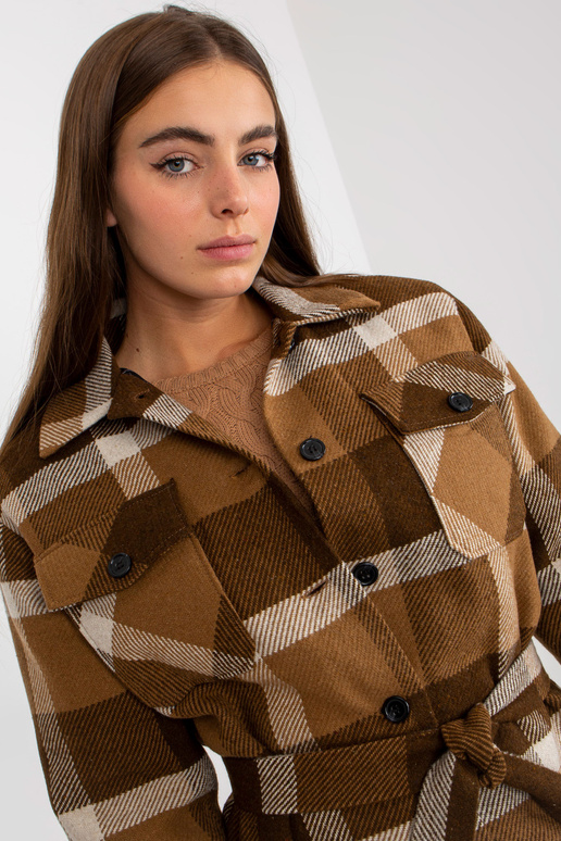 Seotud rihmaga pruun naiste ruuduline...