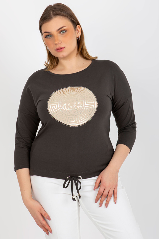 Khaki värvi pluss suuruses pluus...