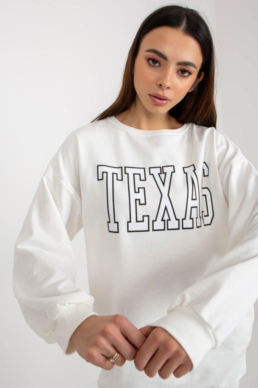 Ecru-valge pikk trükise ja taskutega...