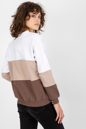 Valge ja pruun V-kaelusega...