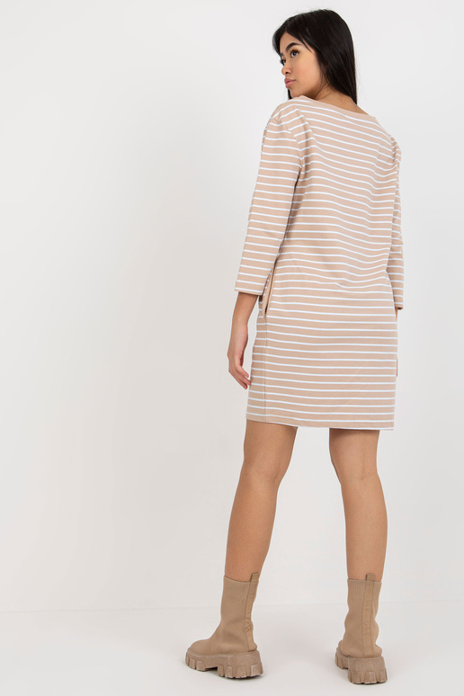 Sukienka-LO-SK-LK-259.08-biało-beżowy Sukienka-LO-SK-LK-259.08-biało-beżowy