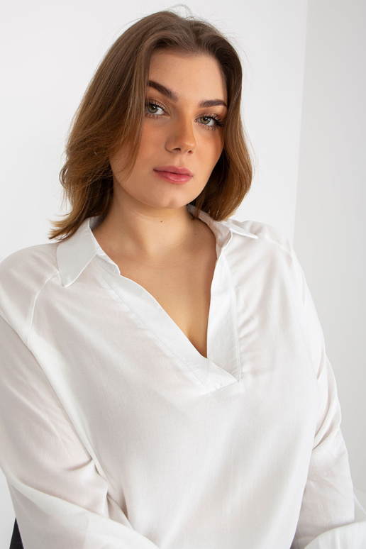 Ecru Plus Size Särgipluus Pikkade varrukatega