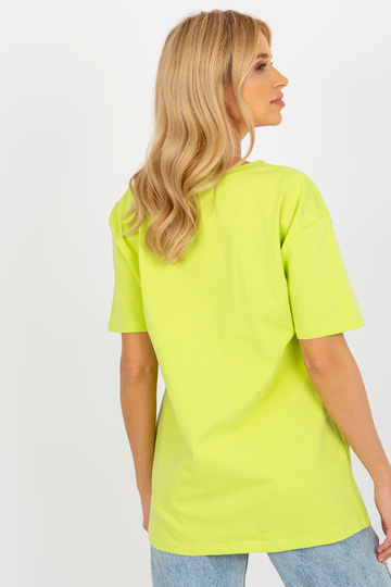 Lime Blue Ladies Loose Print T-särk 2
