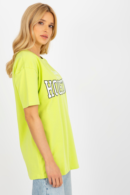 Lime Blue Ladies Loose Print T-särk
