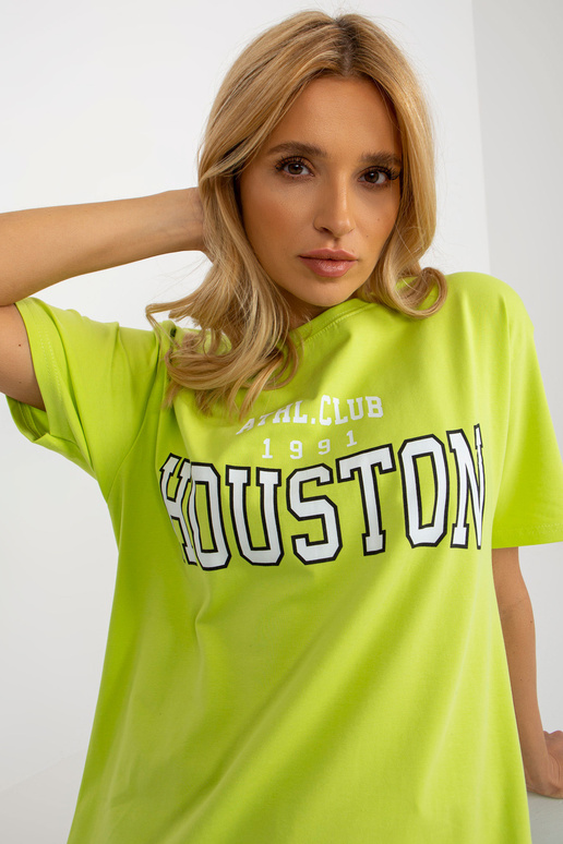Lime Blue Ladies Loose Print T-särk