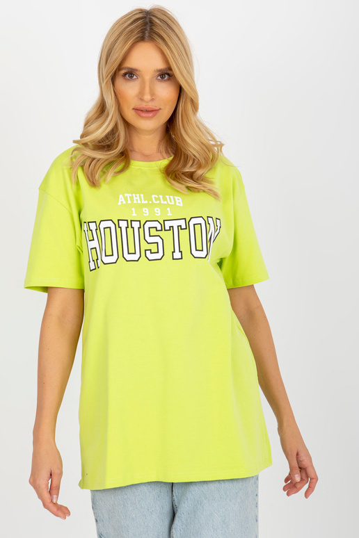 Lime Blue Ladies Loose Print T-särk Lime Blue Ladies Loose Print T-särk