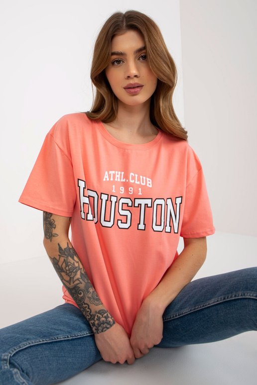 Peach Loose Ladies Print T-särk