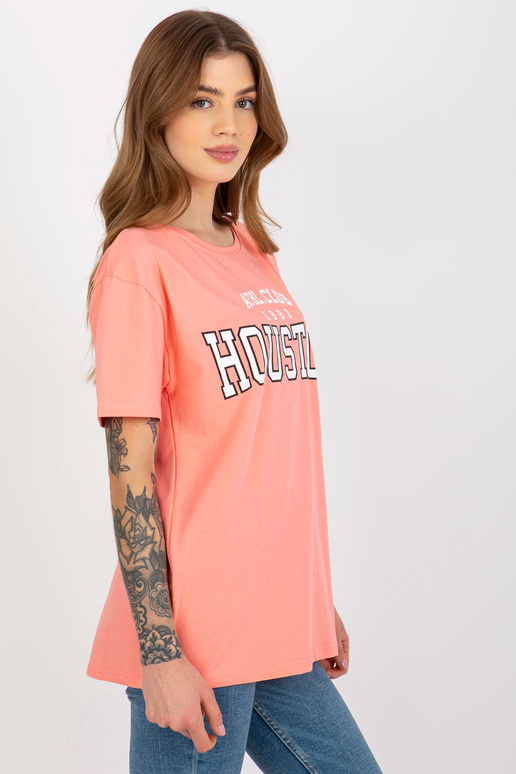 Peach Loose Ladies Print T-särk