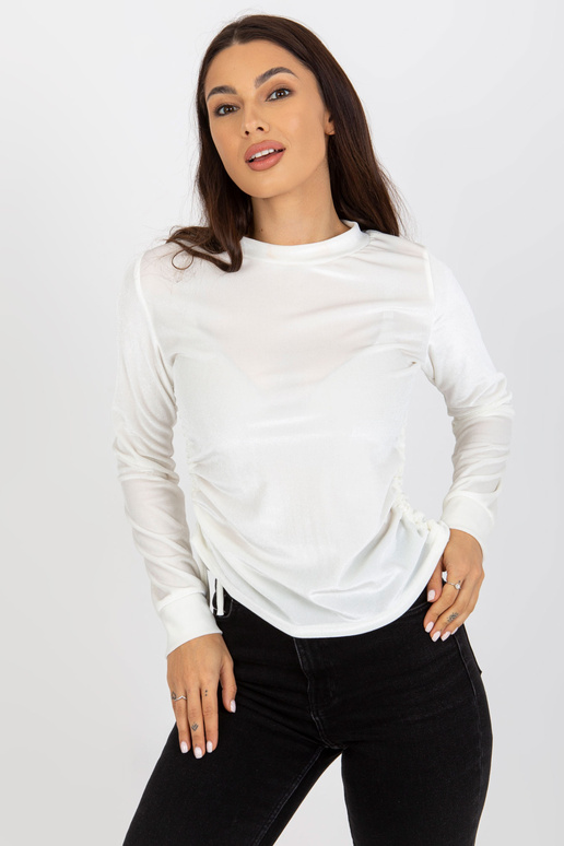 Ecru kana Damenbluse aus Velours mit...