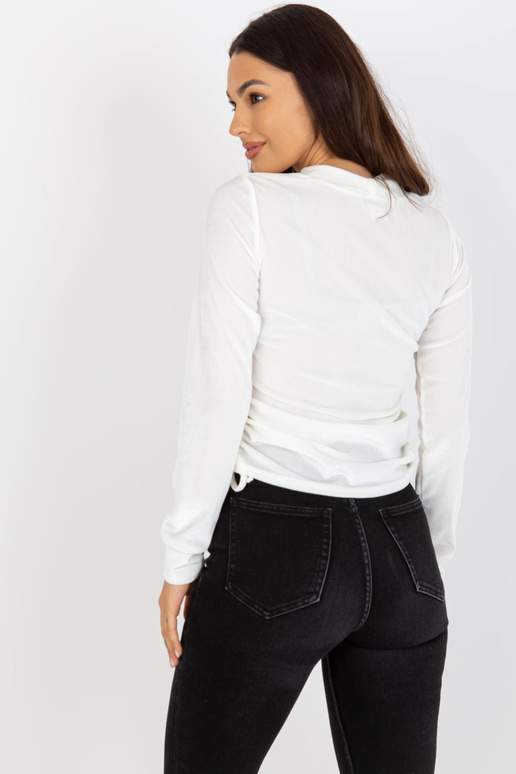 Ecru kana Damenbluse aus Velours mit...