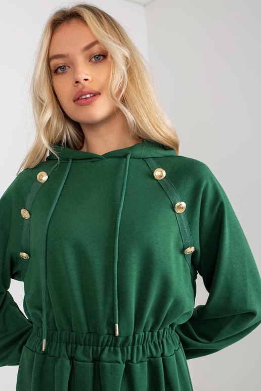 Tumeroheline midi laienev nööpidega...