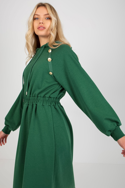 Tumeroheline midi laienev nööpidega...