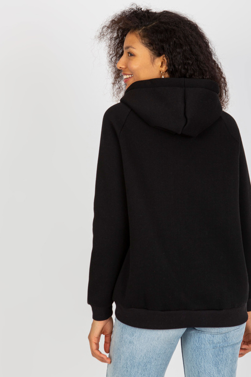 Must känguru dressipluus kapuutsiga...