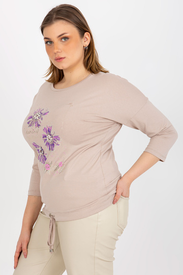 Beež pluss suuruses nööriga...