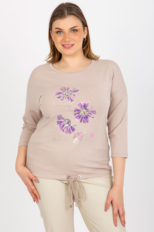 Beež pluss suuruses nööriga ja 3/4...