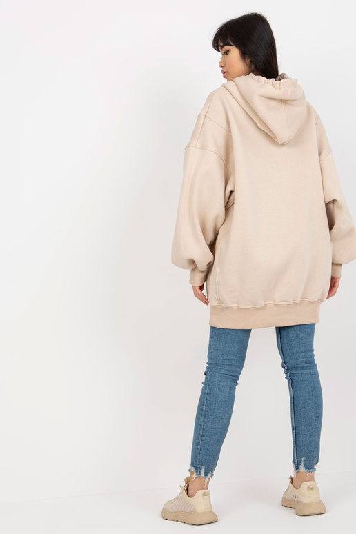 Beež dressipluus pikk kapuutsiga...