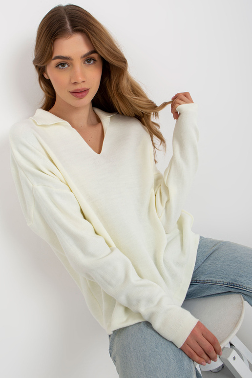 Ecru naiste oversize kraega kampsun